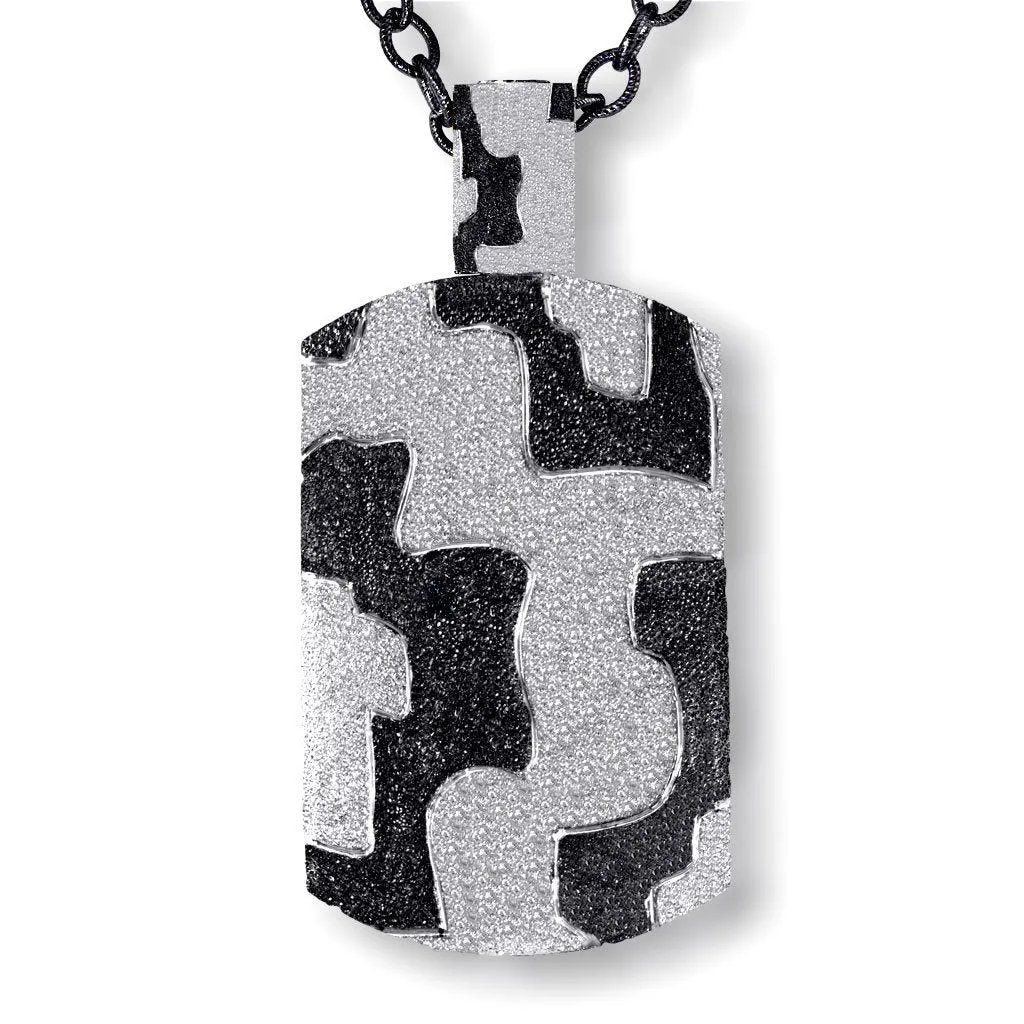 Silver Crossroad Tag Pendant/Necklace on Chain