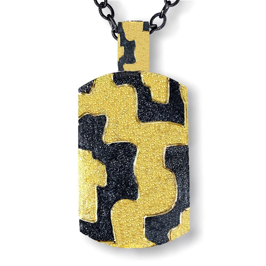 Silver Crossroad Tag Pendant/Necklace on Chain