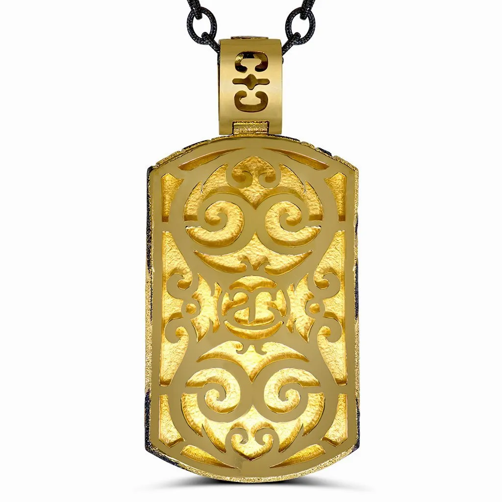 Silver Crossroad Tag Pendant/Necklace on Chain