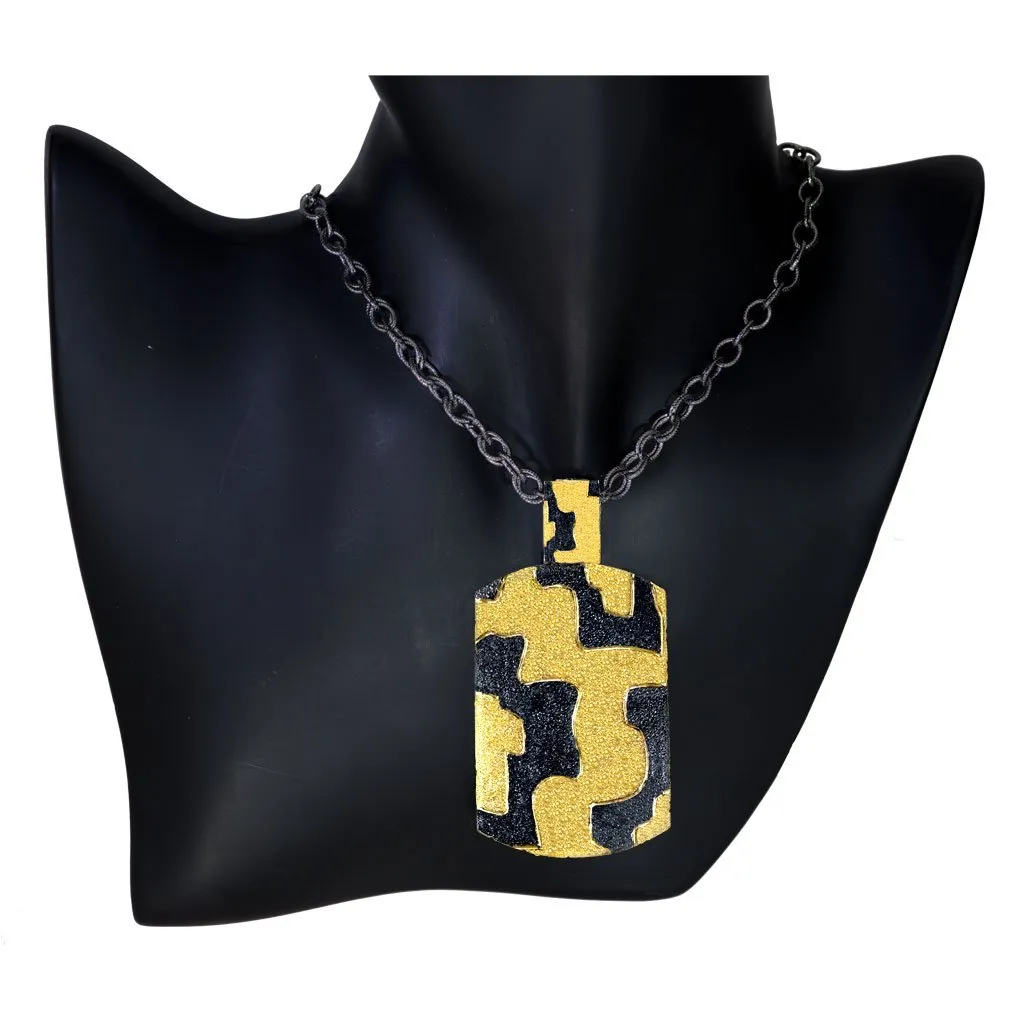 Silver Crossroad Tag Pendant/Necklace on Chain