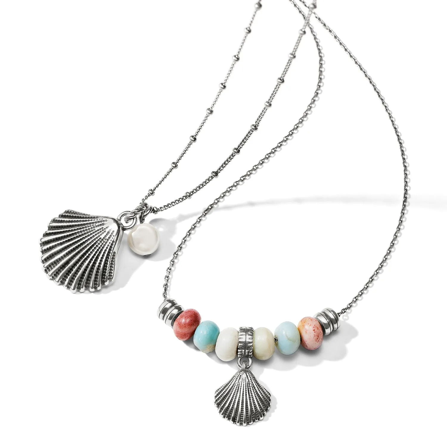 Silver Shells Bay Necklace
