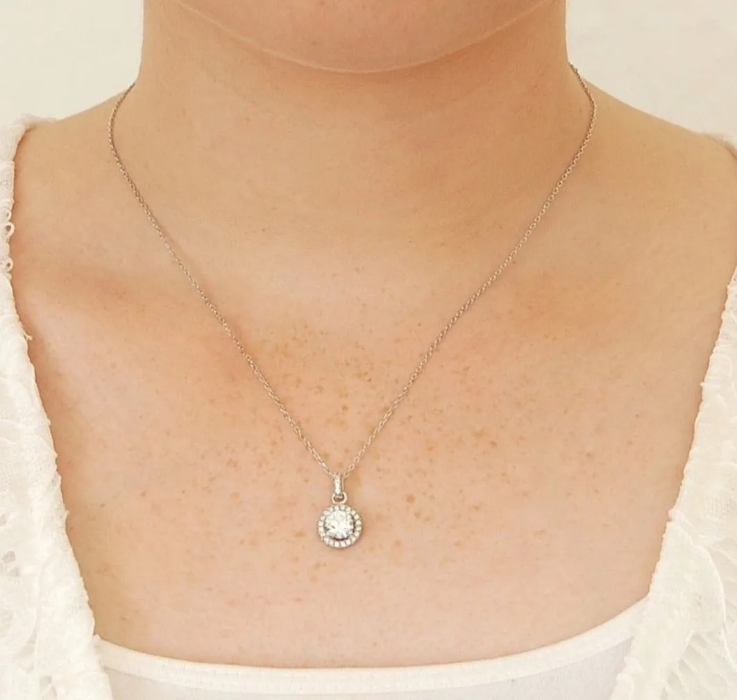 Simulated Diamond Pendant