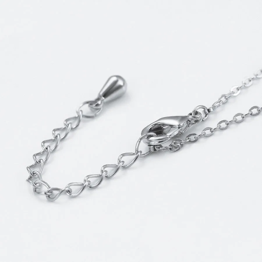 Smiley Face CZ Diamond Rhodium Plated Emoji Necklace