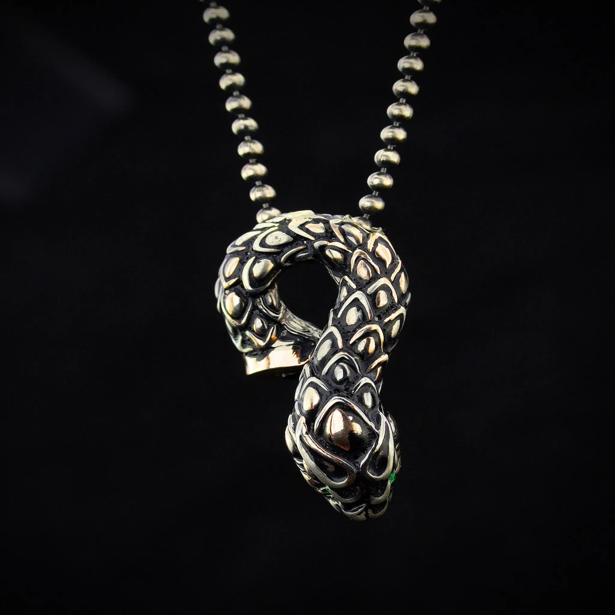 Snake Necklace in Sterling Silver