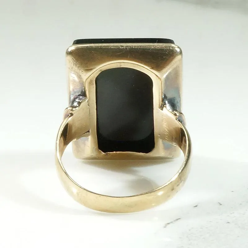 Soldier with Dacian Draco Standard Onyx Intaglio Ring