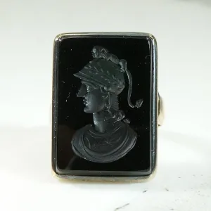 Soldier with Dacian Draco Standard Onyx Intaglio Ring