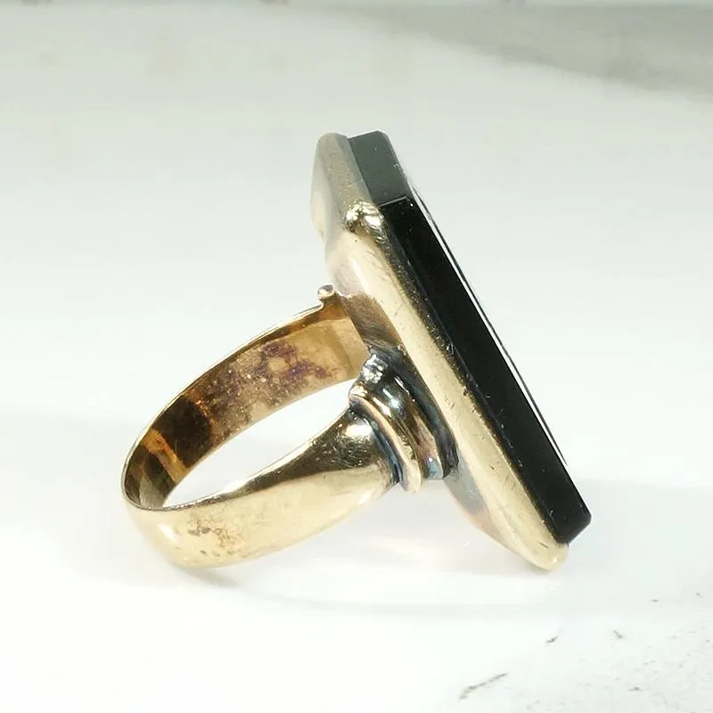 Soldier with Dacian Draco Standard Onyx Intaglio Ring