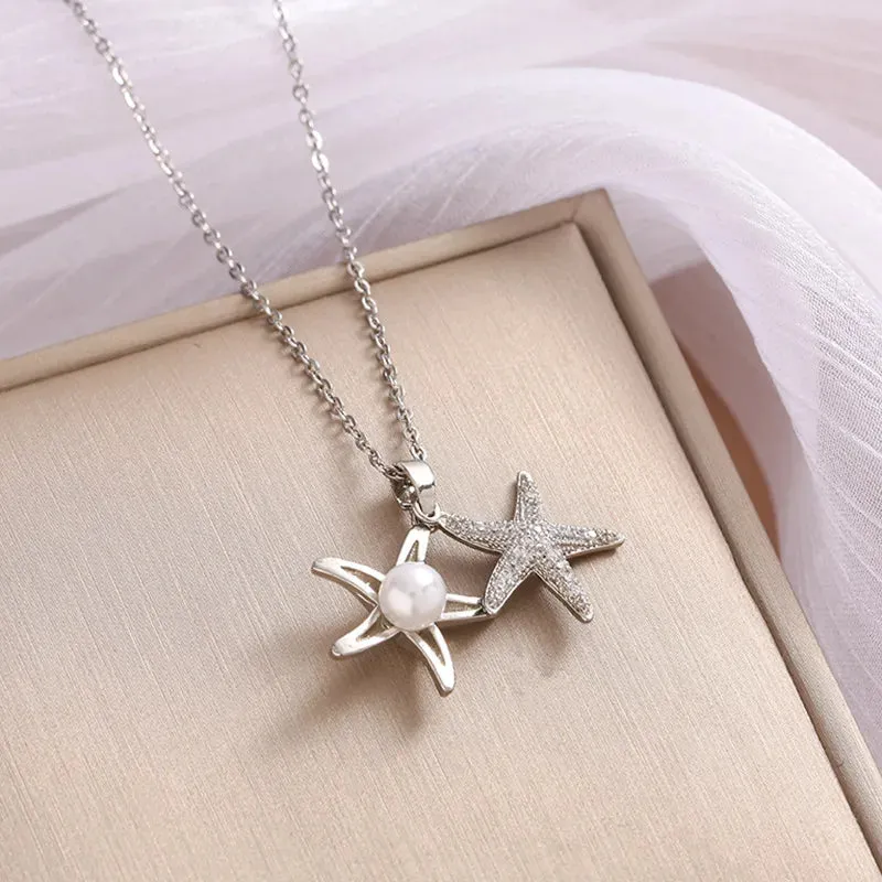 Starry Shores - Silver Necklace