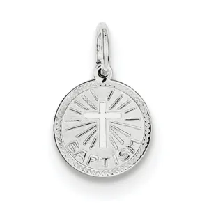 Sterling Silver Baptism Disc Charm