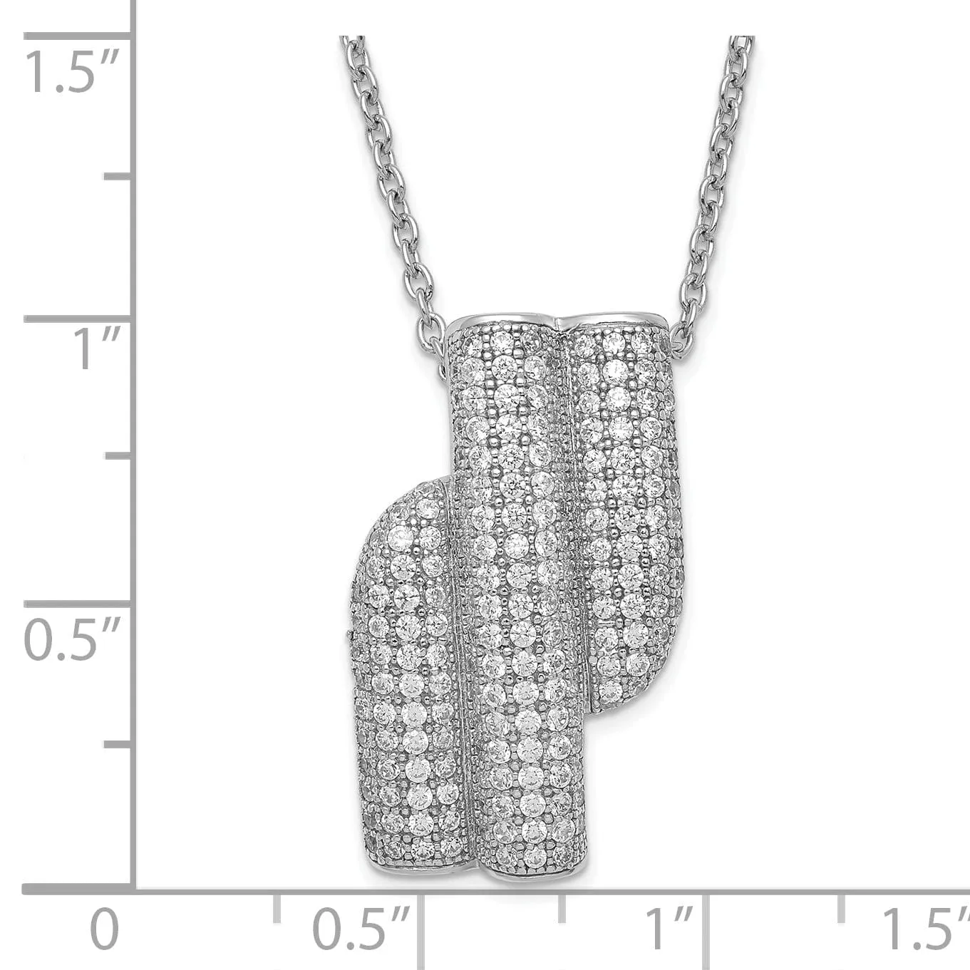 Sterling Silver Cubic Zirconia Necklace