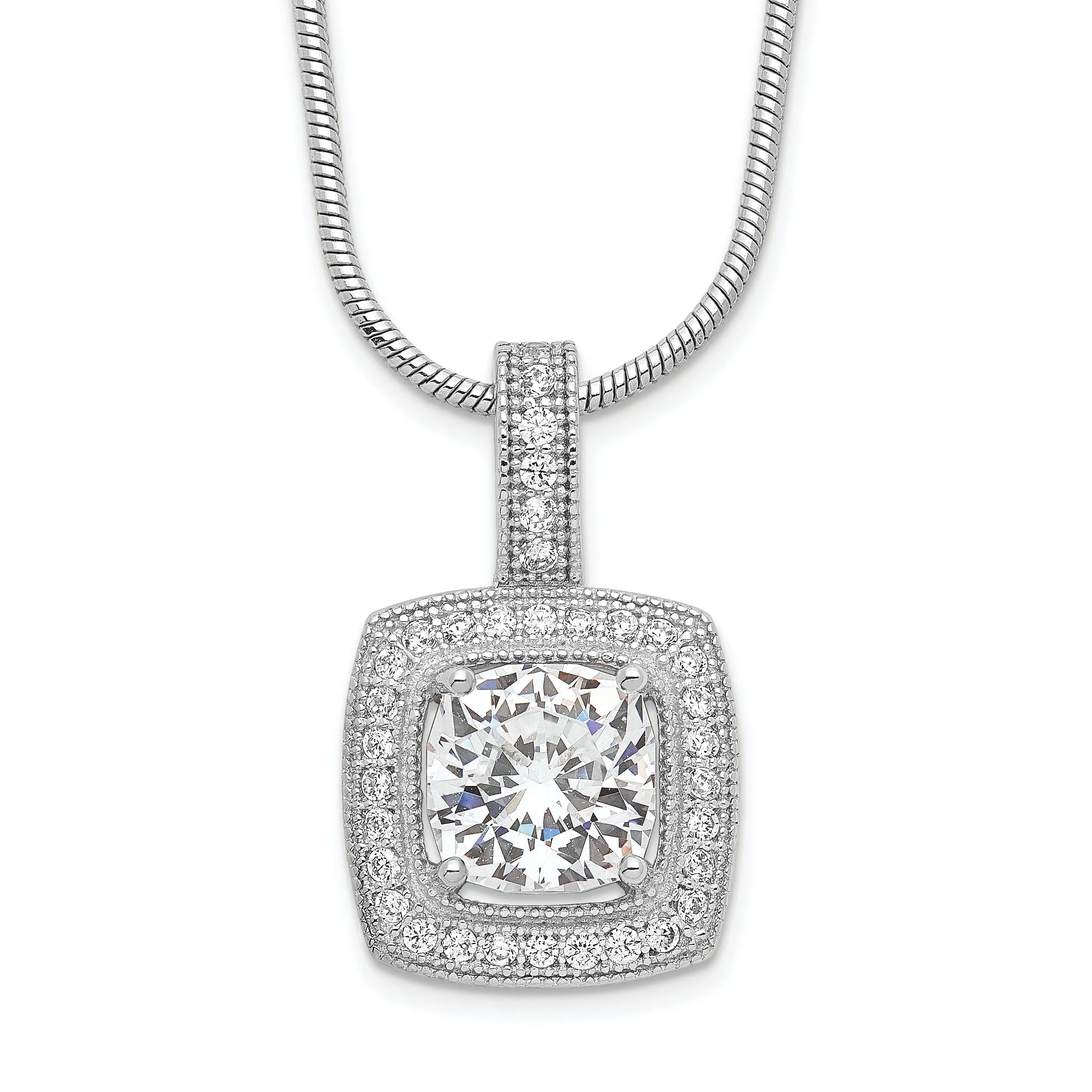Sterling Silver Cubic Zirconia Necklace