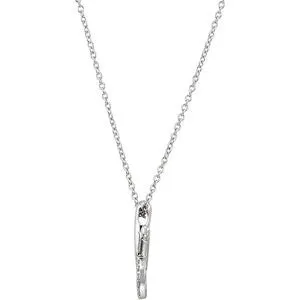 Sterling Silver Diamond "XO" Necklace
