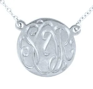 Sterling Silver Engraved Necklace-Split Chain