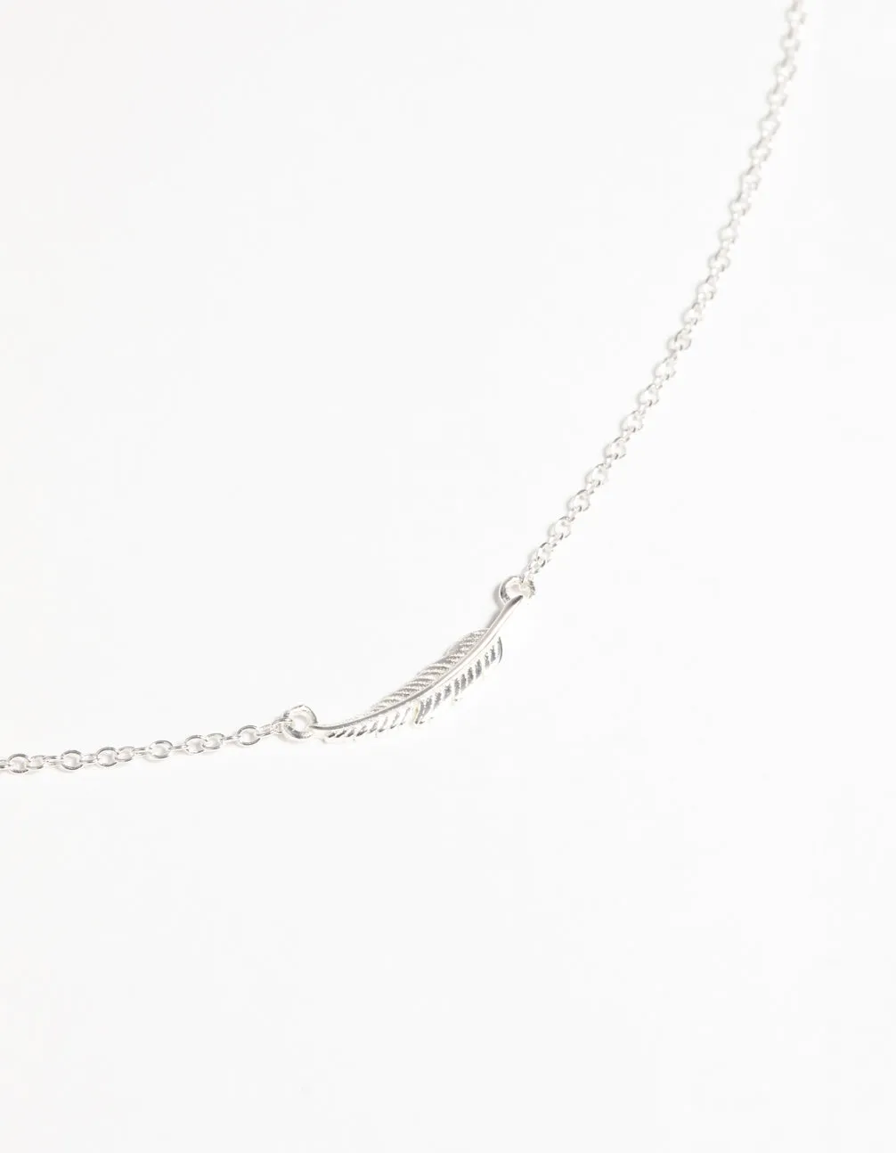 Sterling Silver Falling Leaf Necklace