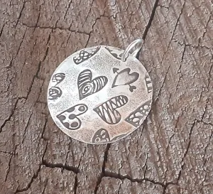 Sterling silver heart charm necklace