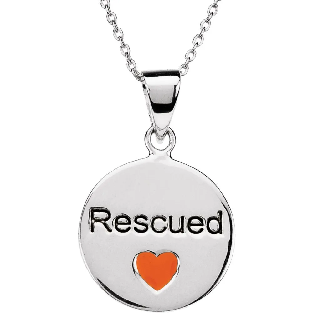 Sterling Silver Heart U Back™ Rescue Necklace