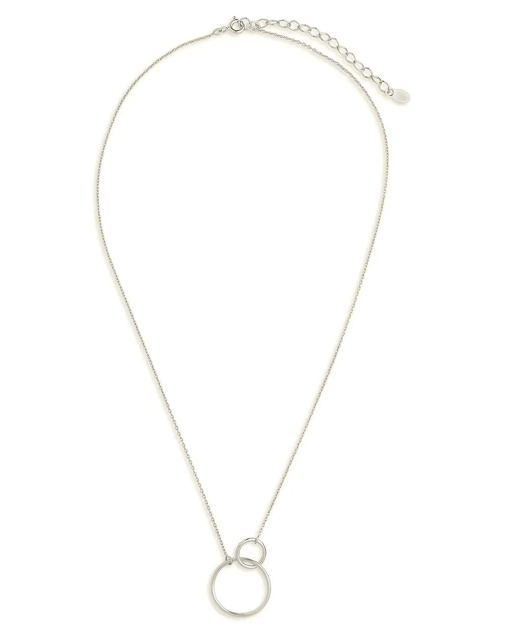 Sterling Silver Interlocking Open Circle Pendant