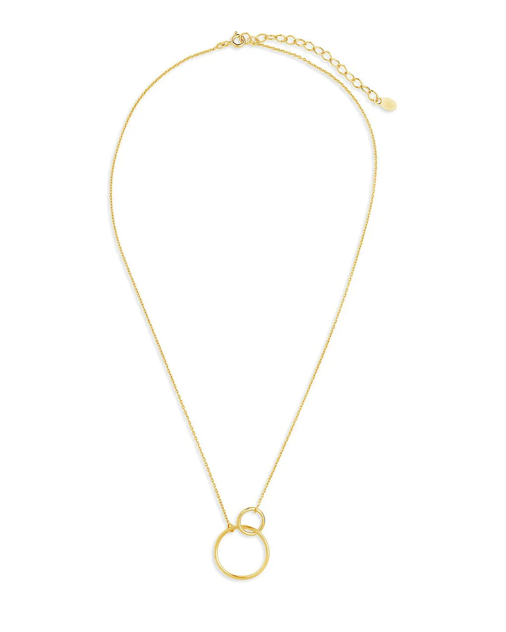 Sterling Silver Interlocking Open Circle Pendant