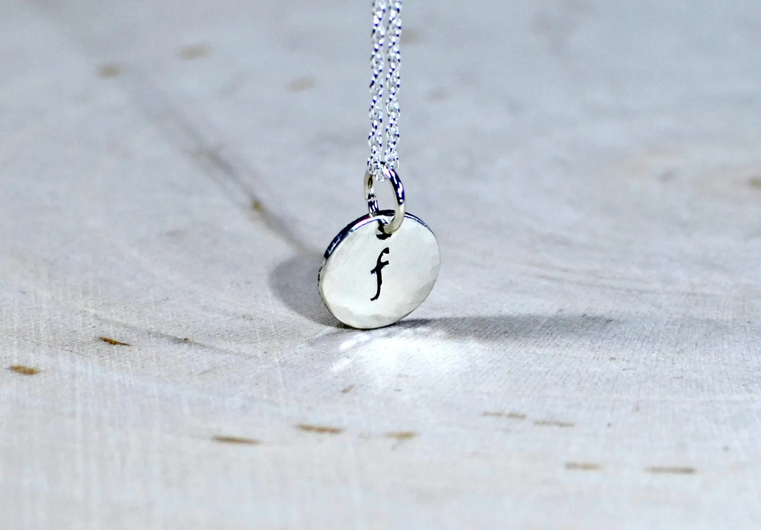 Sterling Silver Necklace for Bridesmaids with Personalized Initial