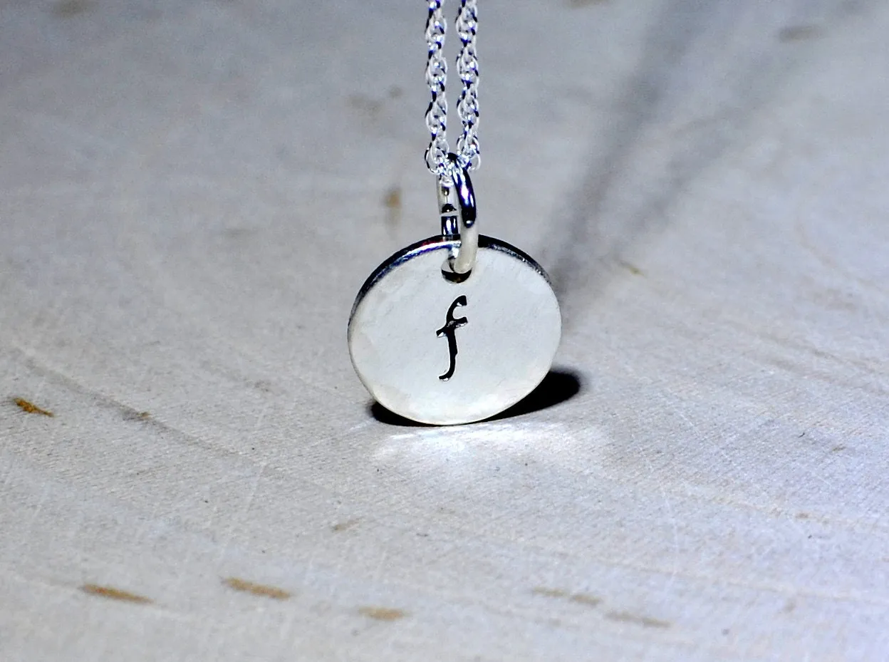 Sterling Silver Necklace for Bridesmaids with Personalized Initial