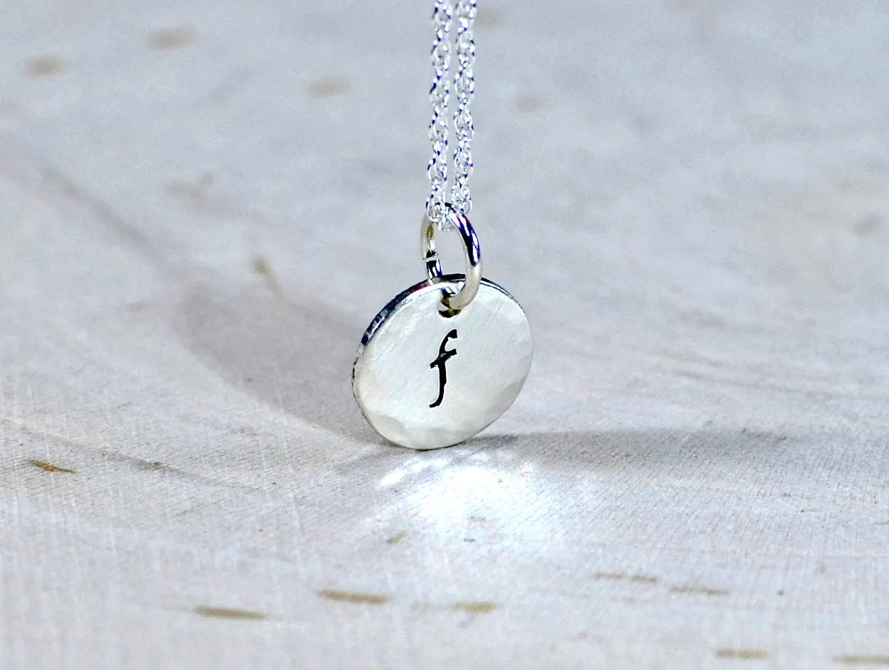 Sterling Silver Necklace for Bridesmaids with Personalized Initial