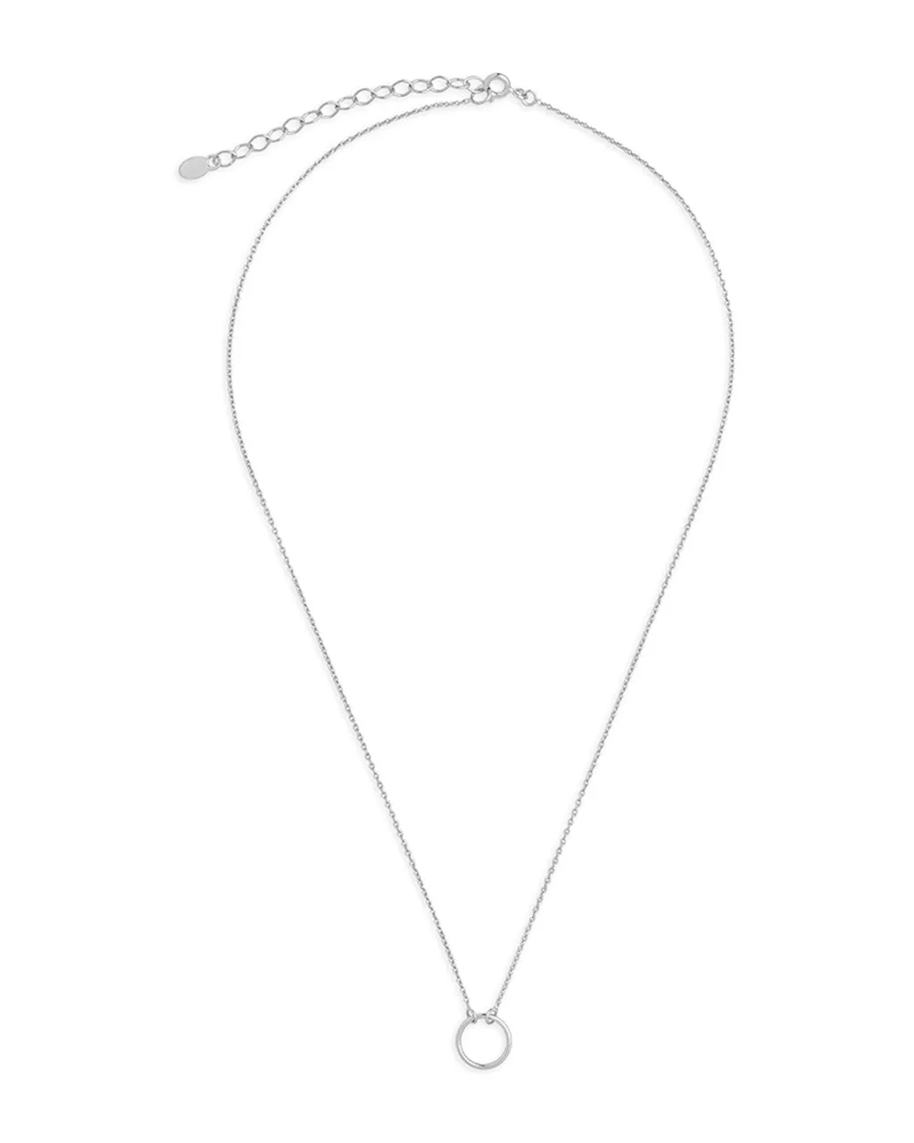 Sterling Silver Open Circle Necklace