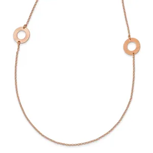 Sterling Silver Rose Gold-tone Fancy Necklace