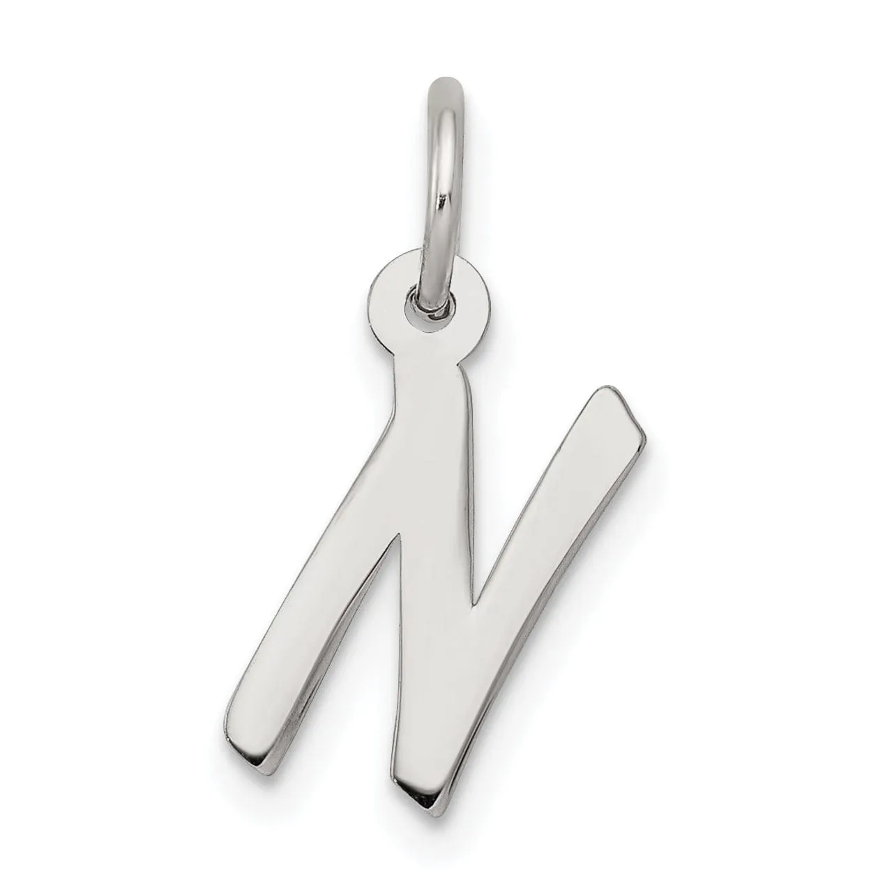 Sterling Silver Small Initial N Charm