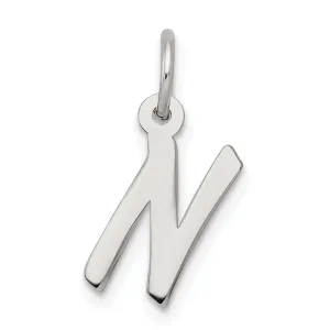 Sterling Silver Small Initial N Charm