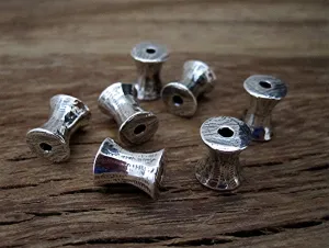 Sterling Silver Smooth Concave Jewelry Bead and Slider (one)