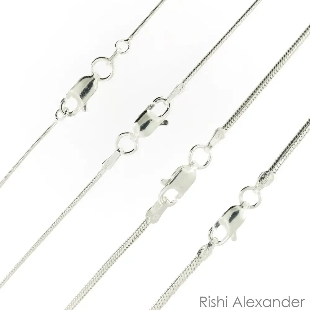 Sterling Silver Snake Chain Necklace with Lobster Clasp