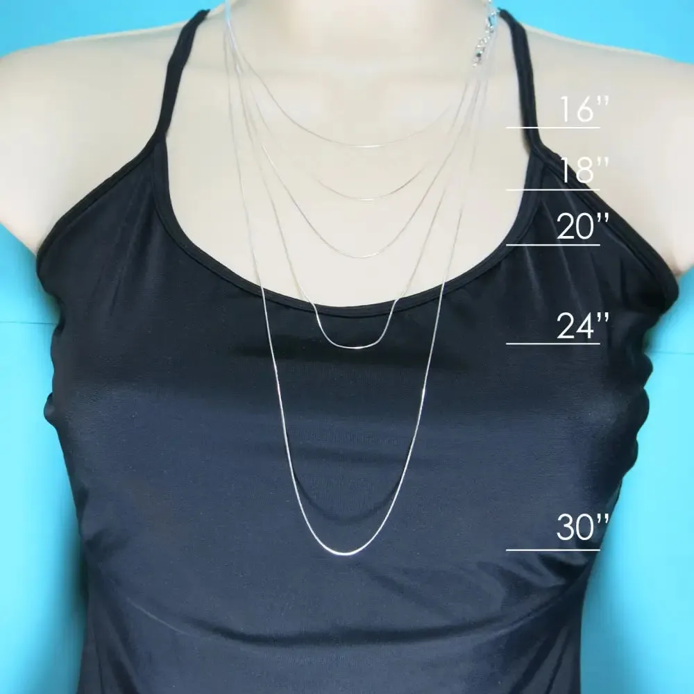 Sterling Silver Snake Chain Necklace with Lobster Clasp