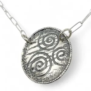 Sterling Silver Spiral Necklace