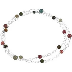 Sterling Silver Tourmaline Necklace