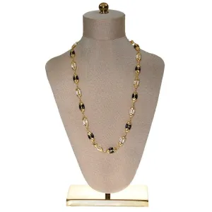 Swarovski Black, Gold, Clear, Crystal Necklace