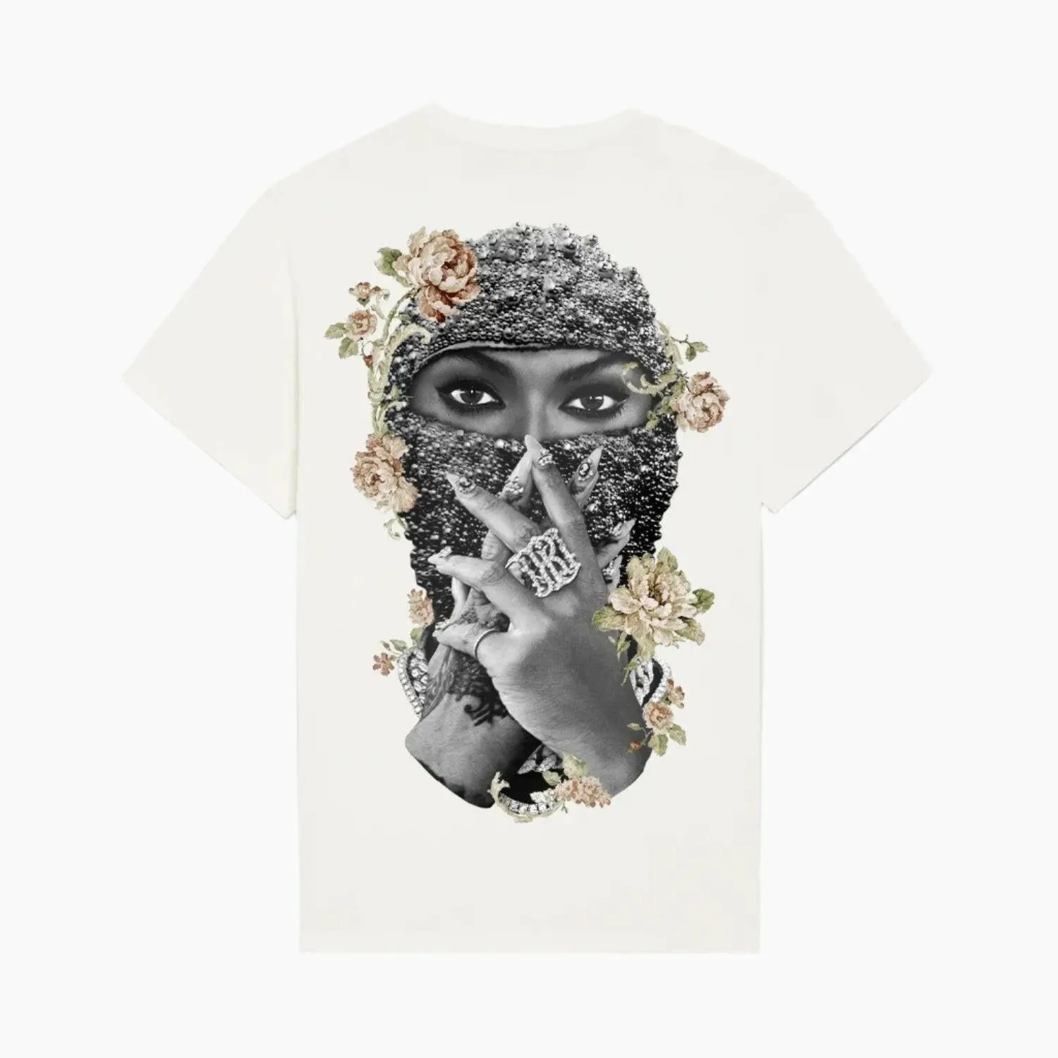 T-shirt Black Pearl Roses with logo