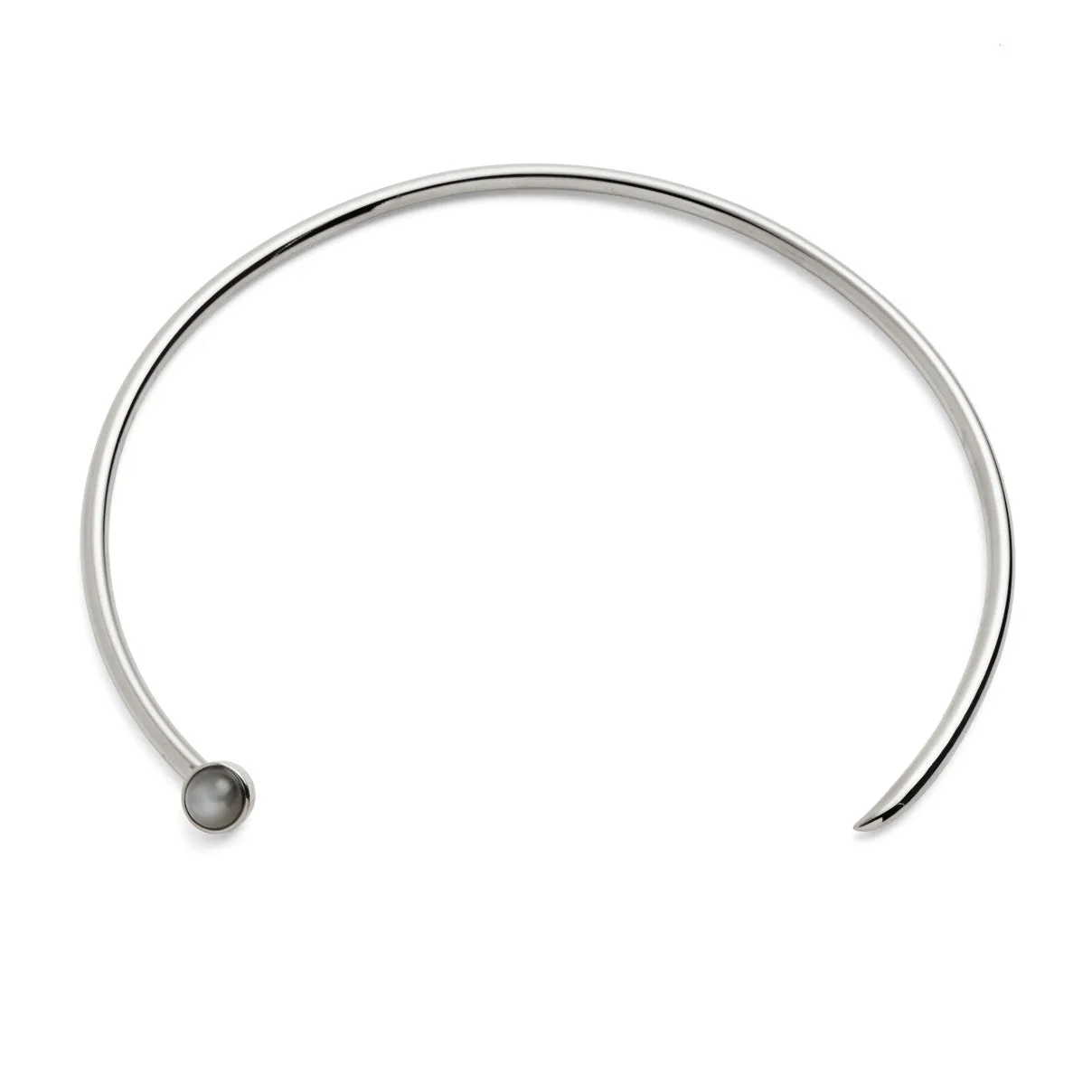 Tangent Collar in Silver