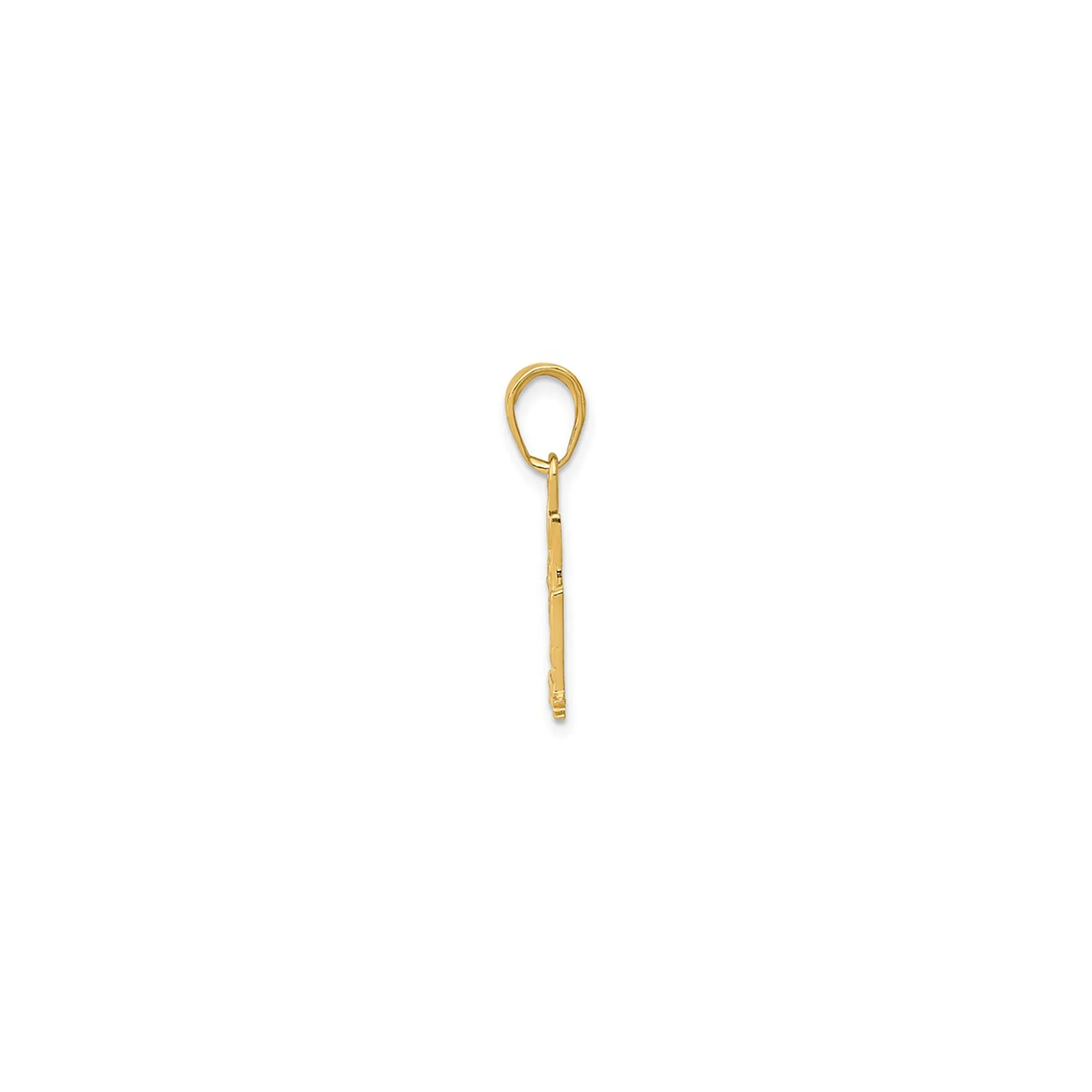 Textured Glossy Cruise Ship Pendant (14K)