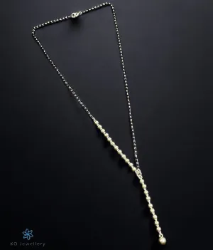 The Aroopa Silver Lariat Mangalsutra Necklace