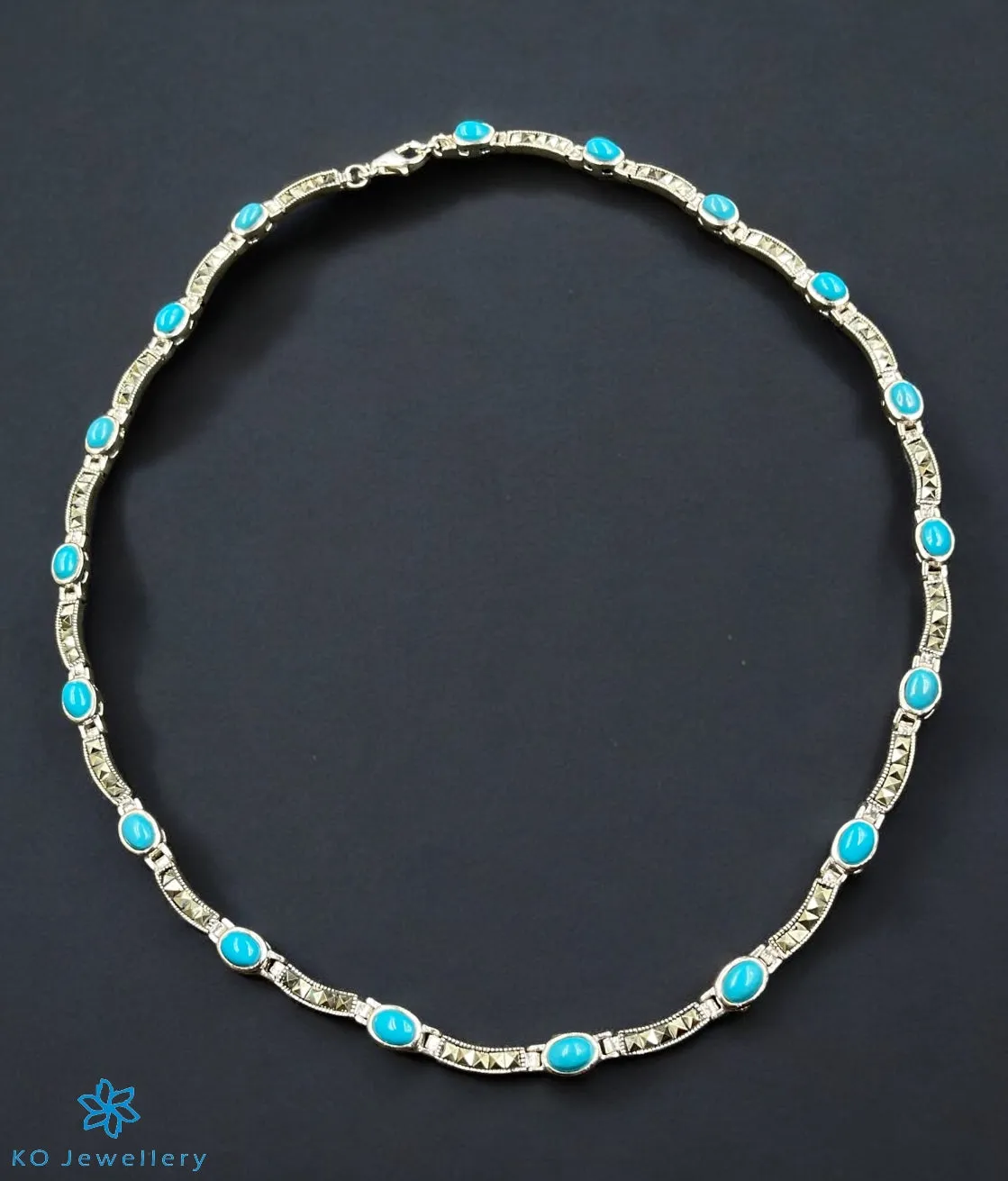 The Blue Legacy Luxe Silver Marcasite Necklace