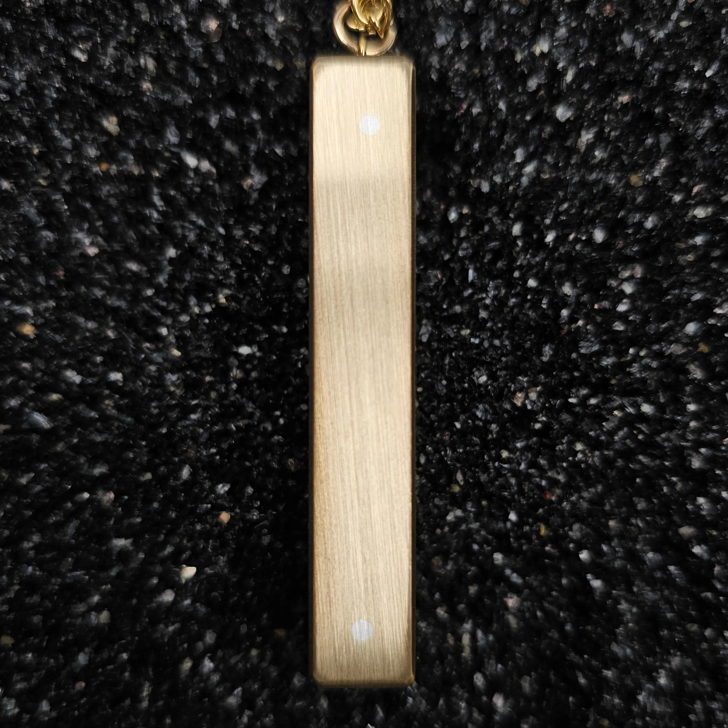 The Fineline Necklace (Black Palm Wood, Layered Maple Faced Wood & Brass With Diamond, Set In 14k Yellow Gold)
