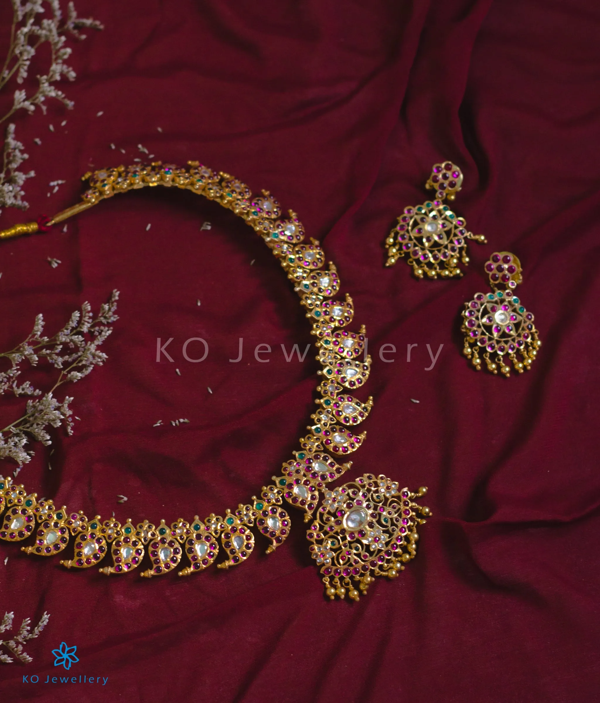 The Naivedya Silver Manga Malai Necklace
