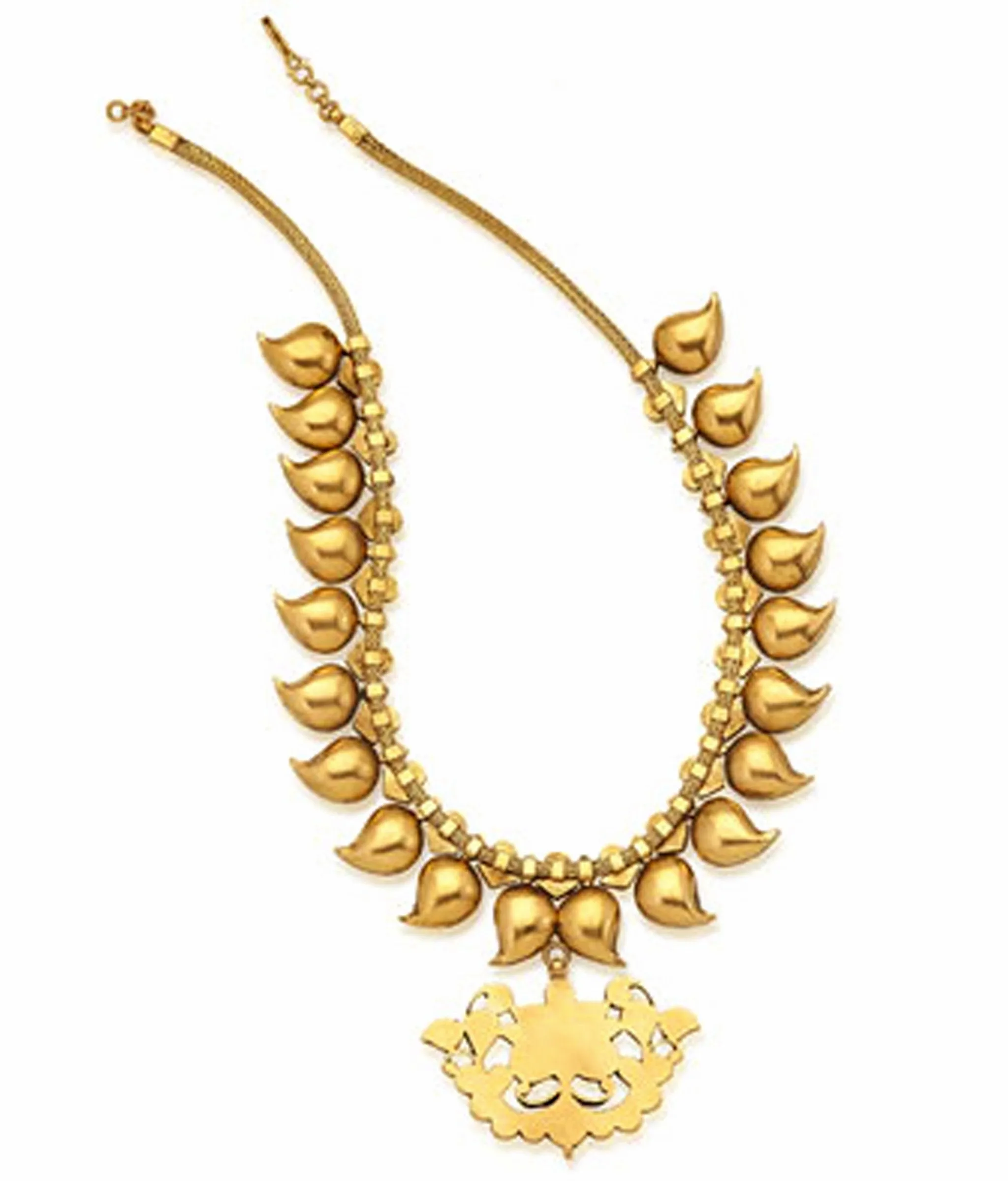 The Naivedya Silver Manga Malai Necklace