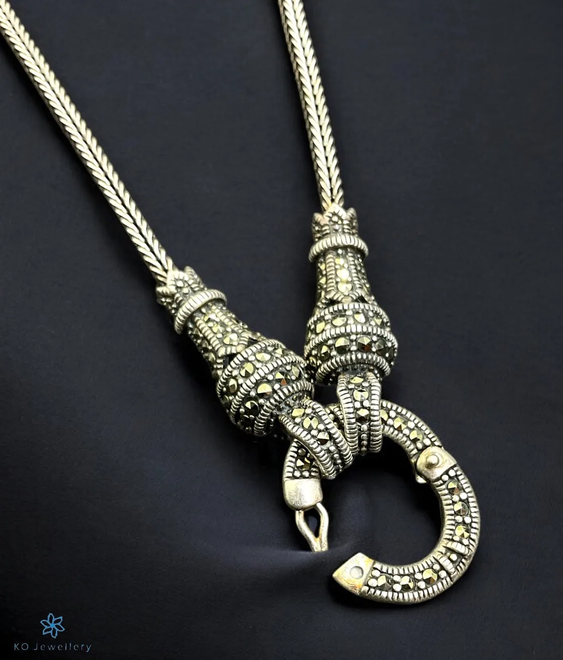 The Yayati Openable Silver Marcasite Chain