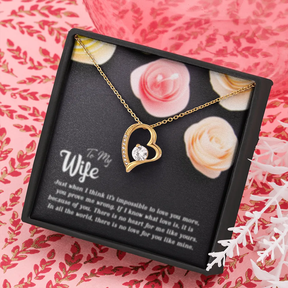 There’s no love for you like mine-Sentimental Heart Necklace for Wife