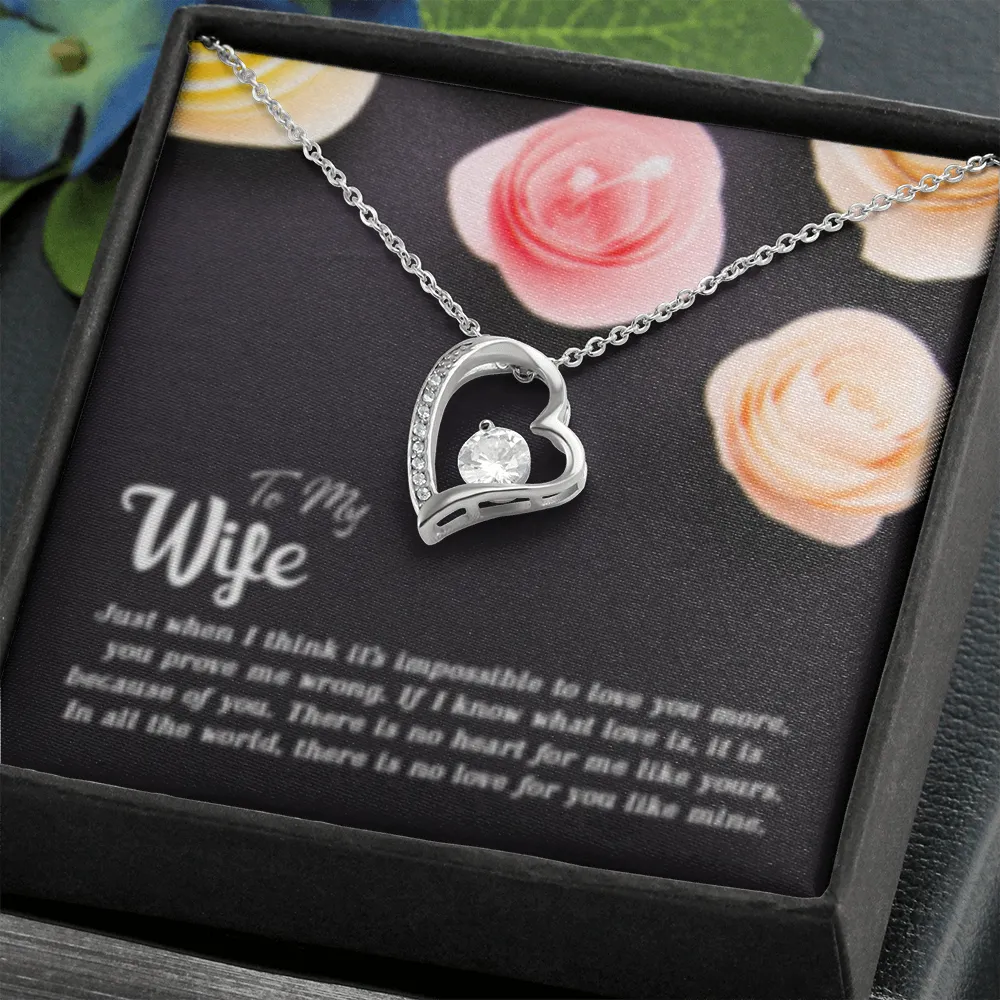 There’s no love for you like mine-Sentimental Heart Necklace for Wife