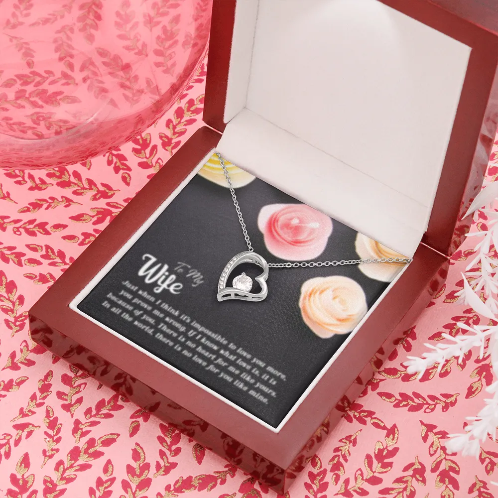 There’s no love for you like mine-Sentimental Heart Necklace for Wife