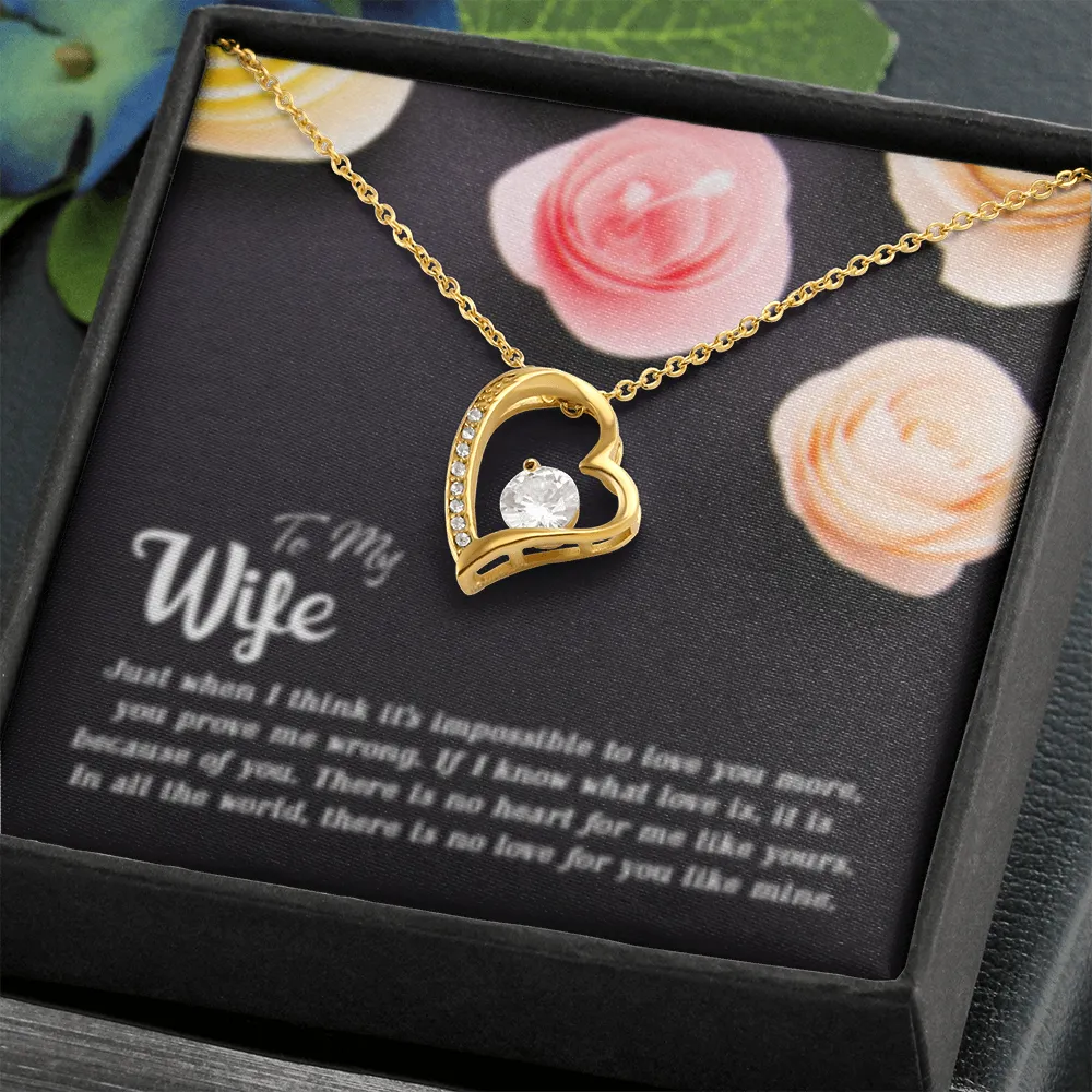 There’s no love for you like mine-Sentimental Heart Necklace for Wife