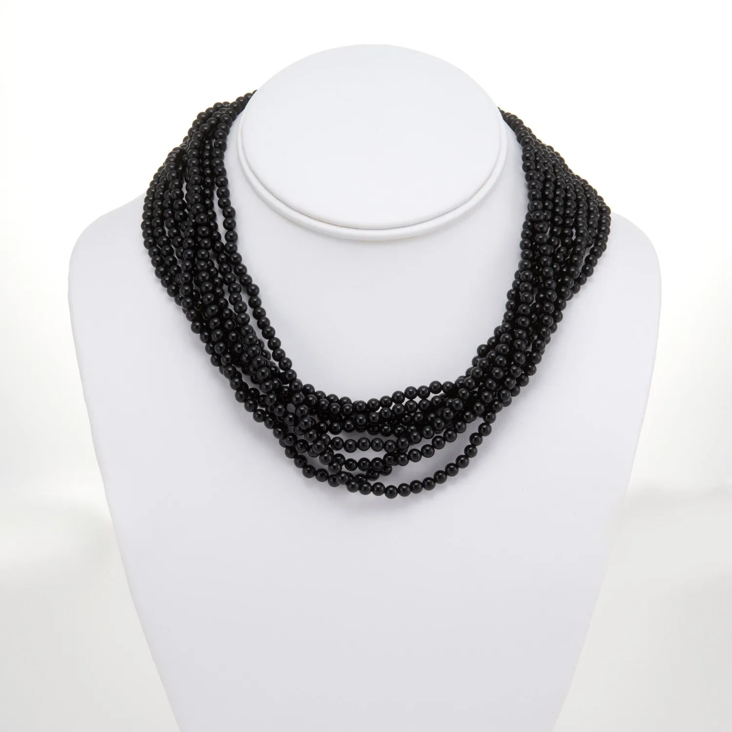 Tiffany & Co 8 Strand Onyx Necklace