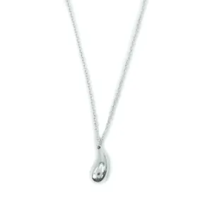 Tiffany & Co Elsa Peretti Teardrop 12mm Sterling Silver Pendant Necklace - 16"